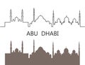 Abu Dhabi logo. Isolated Abu Dhabi architecture on white background